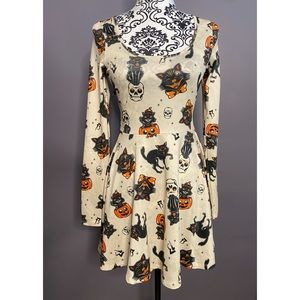 Sourpuss black cats Halloween dress